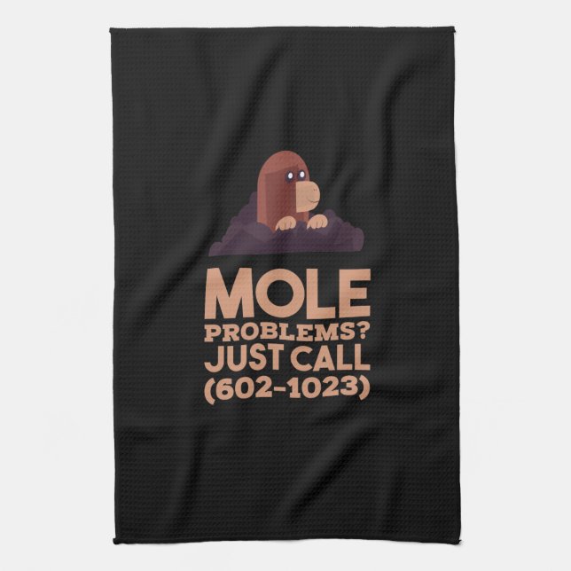 Chemistry - Mole Problems Tea Towel (Vertical)