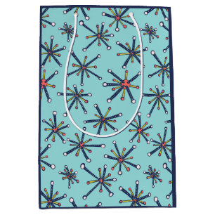 Chemistry Molecule Retro Modern Abstract Pattern Medium Gift Bag