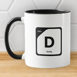 Chemistry Monogram Modern Elegant Simple for Dad Mug