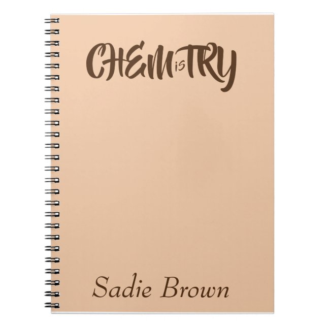 Chemistry name personalisation notebook  (Front)