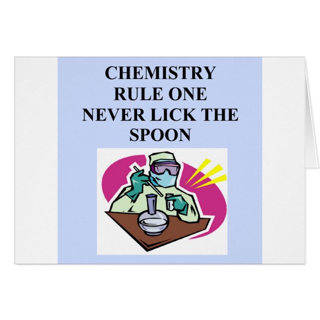 chemistry: never lick the spoon (Front Horizontal)