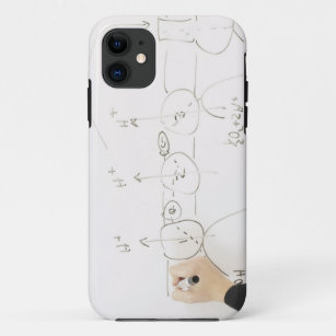 Chemistry on dry-erase board iPhone 11 case