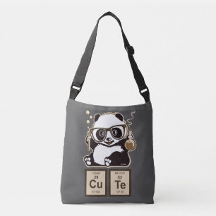 Chemistry panda discovered cute crossbody bag