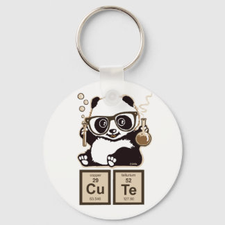 Chemistry panda discovered cute key ring