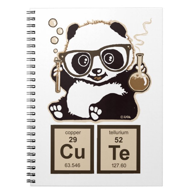 Chemistry panda discovered cute notebook (Front)