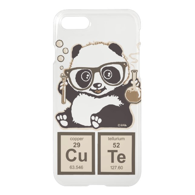 Chemistry panda discovered cute uncommon iPhone case (Back)