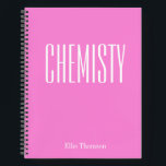 Chemistry | Personalised Pink School Graph Paper Notebook<br><div class="desc">Chemistry | Personalised Pink School Graph Paper Notebook</div>
