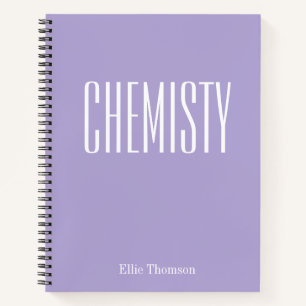 Chemistry   Personalised School Graph Paper Purple Notebook