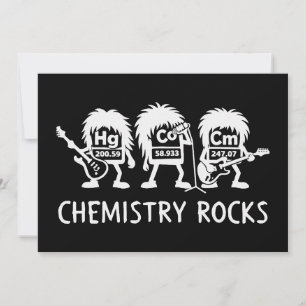 Chemistry Rocks Science Rock Band Invitation