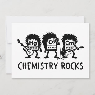 Chemistry Rocks Science Rock Band Invitation