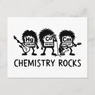 Chemistry Rocks Science Rock Band Postcard