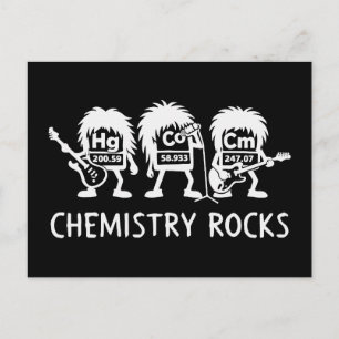 Chemistry Rocks Science Rock Band Postcard