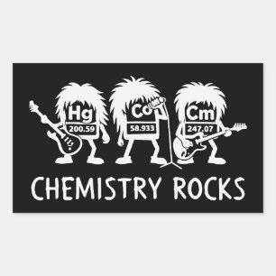 Chemistry Rocks Science Rock Band Rectangular Sticker