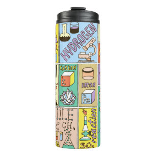 Chemistry Science Banners set. Colour Hand Drawn v Thermal Tumbler