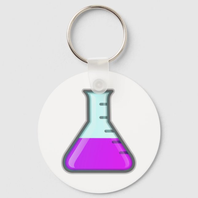 Chemistry Science Beaker Key Ring (Front)