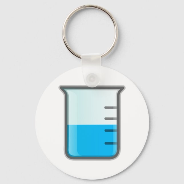 Chemistry Science Beaker Key Ring (Front)