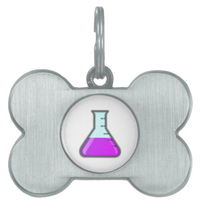 Chemistry Science Beaker Pet Tag (Front)