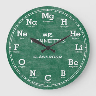 Chemistry Science Chalkboard Personalizable Clock
