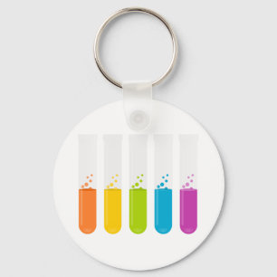 Chemistry Science Test Tubes Key Ring