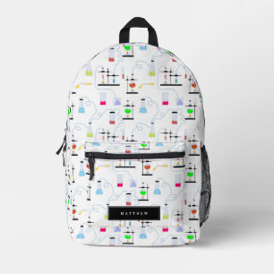 Chemistry Science Test Tubes Lab School  Printed Backpack