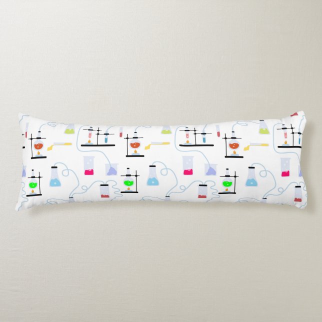 Chemistry Science Test Tubes Lab School Subject  Body Cushion (Front)