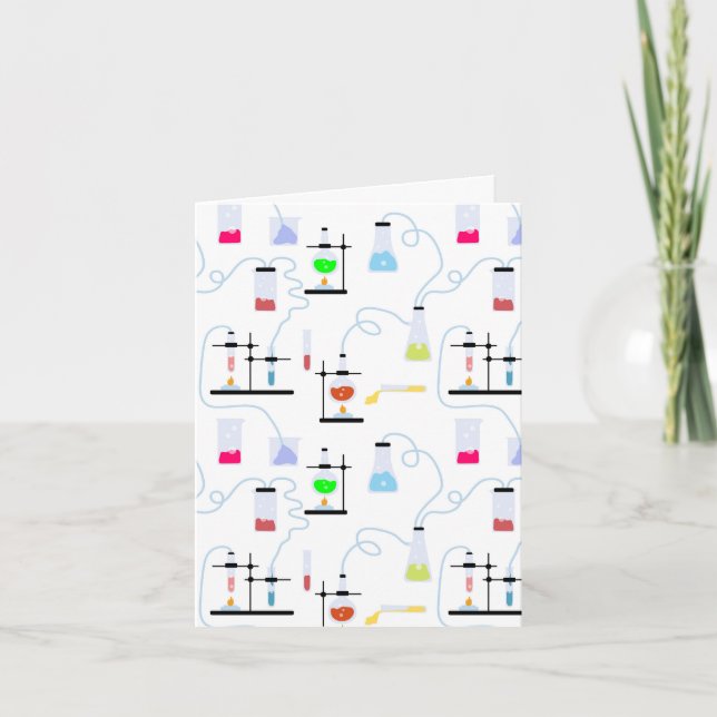 Chemistry Science Test Tubes Lab School Subject  Card (Front)