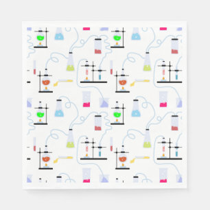 Chemistry Science Test Tubes Lab School Subject Napkin