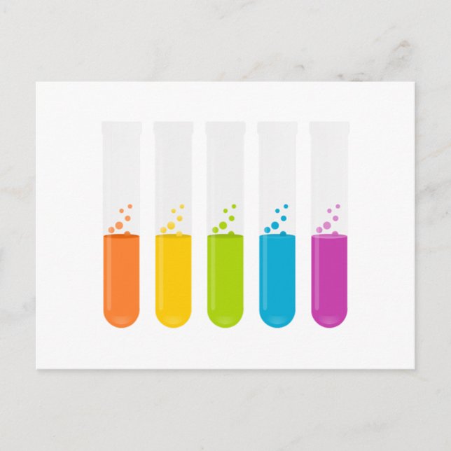 Chemistry Science Test Tubes Postcard (Front)