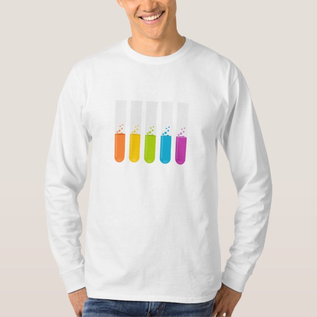 Chemistry Science Test Tubes T-Shirt (Front)