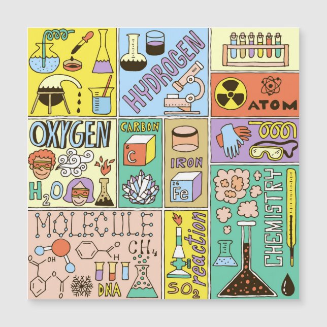 Chemistry Science Vintage Illustration Set (Front)