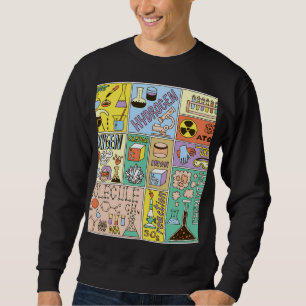 Chemistry Science Vintage Illustration Set Sweatshirt
