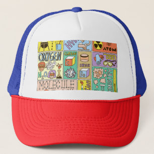 Chemistry Science Vintage Illustration Set Trucker Hat