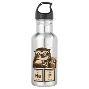 Chemistry sloth discovered nap 532 ml water bottle