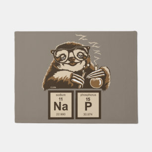 Chemistry sloth discovered nap doormat