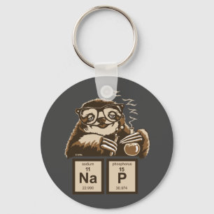 Chemistry sloth discovered nap key ring