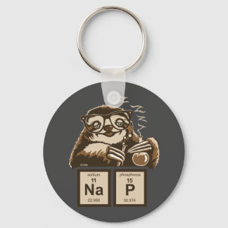 Chemistry sloth discovered nap key ring