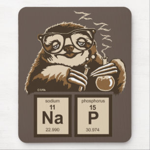 Chemistry sloth discovered nap mouse pad