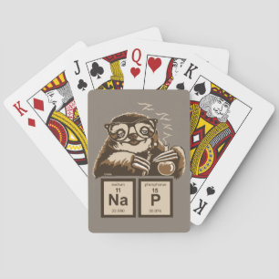 Chemistry sloth discovered nap playing cards
