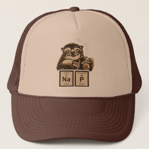 Chemistry sloth discovered nap trucker hat