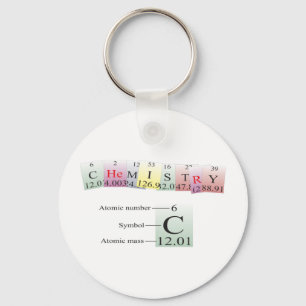 Chemistry Spelled with elements Key Ring