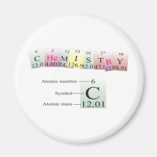 Chemistry Spelled with elements Magnet
