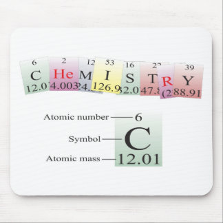 Chemistry Spelled with elements Mouse Pad