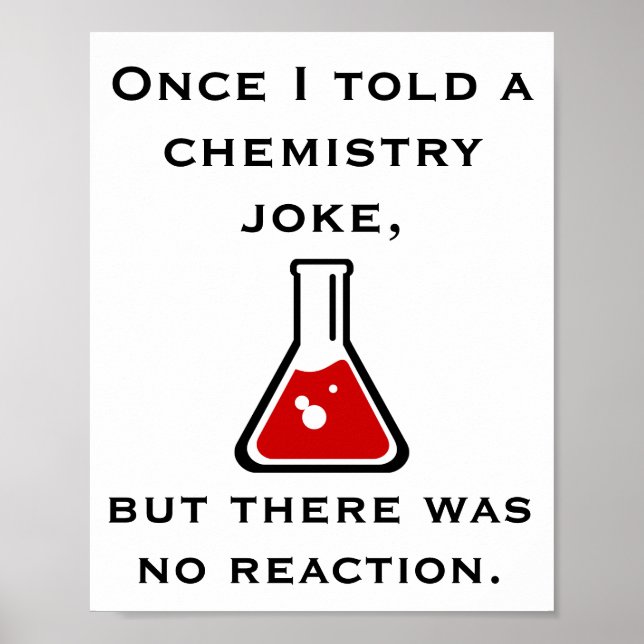 Chemistry Teacher Chemist Funny Joke Poster (Front)
