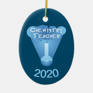 Chemistry Teacher Cloud Ceramic Ornament