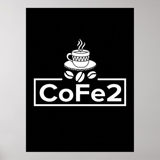 Chemistry Teacher Coffee Lover Poster (Front)