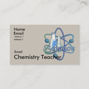 Chemistry Teacher Motto Business Card