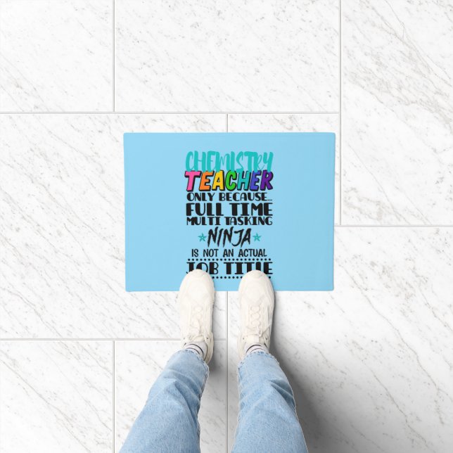 Chemistry Teacher Only Because Full Time Multi  Doormat (Indoor)