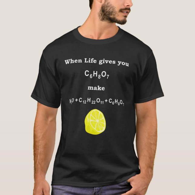 Chemistry Teacher Student Nerd Lemon  Formula T-Shirt (Front)