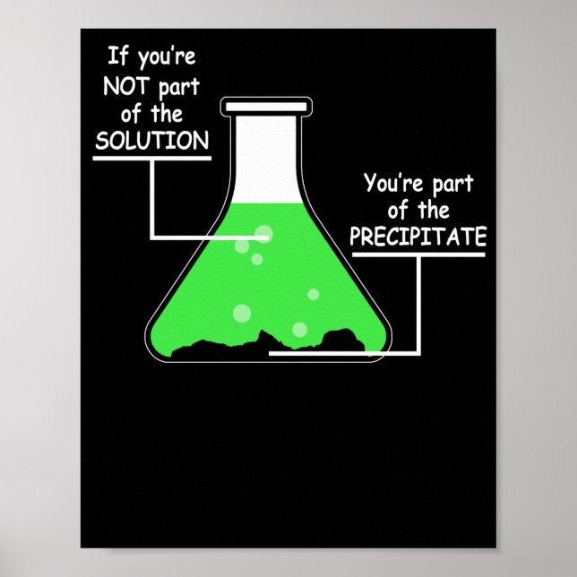 Chemistry Tee If You're Not Part Of The Solution Poster (Front)
