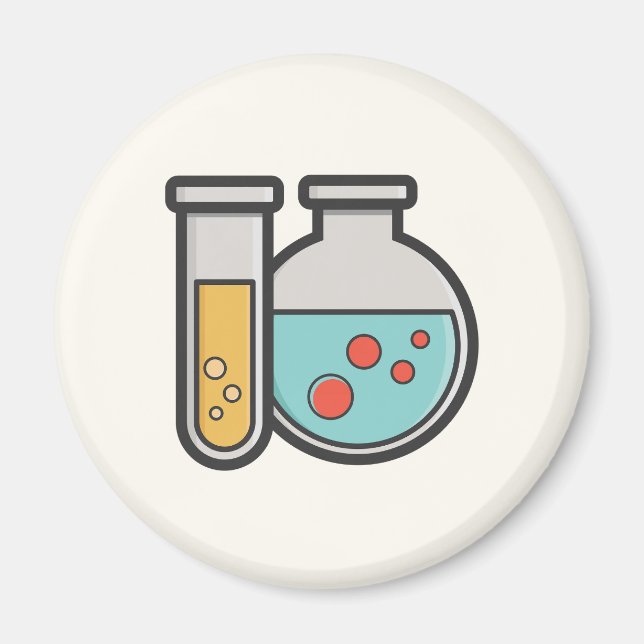Chemistry Test Tube and Beaker Magnet (Front)